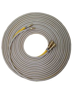 50' Extension Hose - Twin Line for Foam-Liquid-Misting  c/w Brass QD Fittings - 1/4"